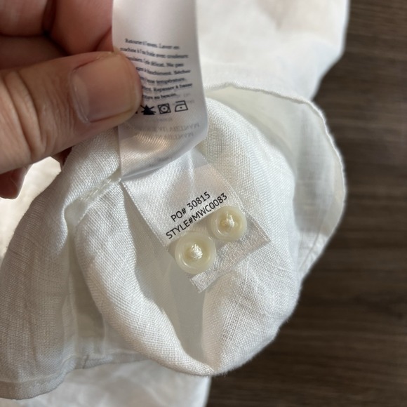 Faherty Men's Linen Laguna Shirt White Size XL NWT - Picture 7 of 8